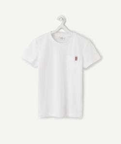 Le t-shirt blanc en coton biologique avec poche - 2 A