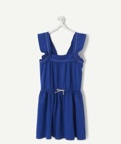 Robe bleue électrique avec détails dorés fille - 3 A
