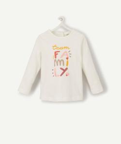 Le t-shirt blanc avec message coloré en coton biologique - 23 M