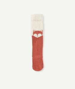 Paire de collant en tricot écrue avec motif renard bébé fille - 21-23