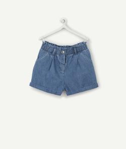 Short bébé fille en denim bleu less water - 9 M