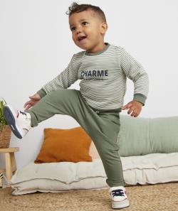 Le pantalon sarouel vert boutonné en coton biologique - 36 M