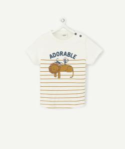 T-shirt bébé garçon en fibres recyclées avec lion et message adorable - 6 M