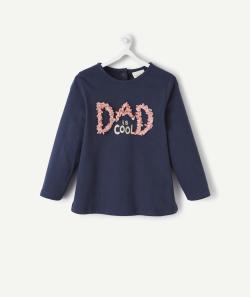 T-shirt en fibres recyclées avec message en relief bébé fille - 6 M