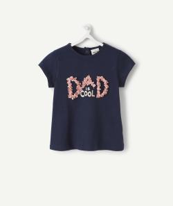 T-shirt en fibres recyclées avec message en relief bébé fille - 6 M