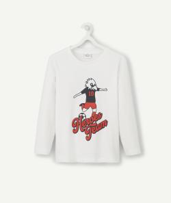 T-shirt garçon en coton bio blanc avec motif aigle - 3 A
