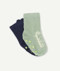 Lot de 2 paires de chaussettes anti-dérapantes crocodiles - 15-17 - Soldes