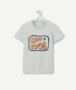 T-shirt garçon en coton bio bleu clair avec message du kiff - 2 A