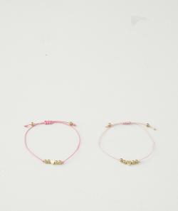 Le lot de 2 bracelets avec perles best friends - TU