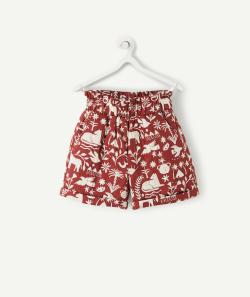 Short fille en rembourrage recycé imprimé égyptien - 5 A