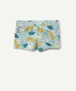 Le boxer de bain en fibres recyclées avec poissons bleus - 6 M