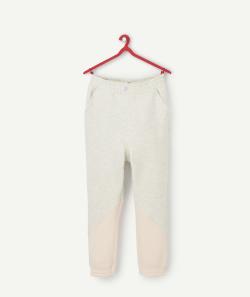 Jogging fille en fibres recyclées avec empiècements colorés - S