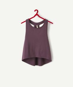 Le débardeur de sport violet en coton biologique - XS