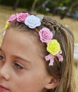 Le serre tête tresse avec fleurs - 2-6 A