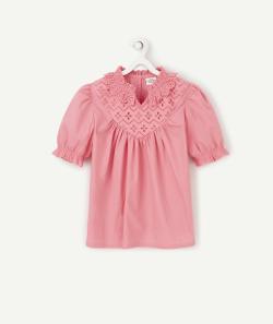 Le chemisier rose avec broderie anglaise et volants - 5 A