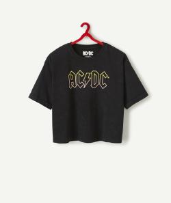 Le t-shirt noir acdc en coton biologique - S