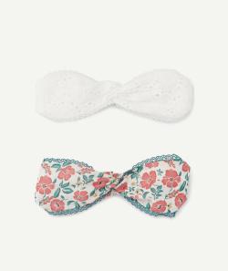 Le lot de 2 bandeaux croisés blanc à broderie et fleuri - 2-6 A