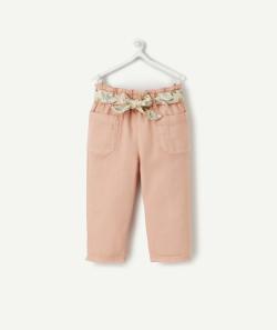 Pantalon droit bébé fille en viscose responsable rose - 23 M