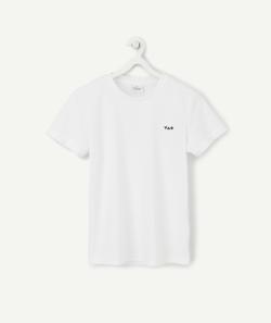 T-shirt garçon en coton blanc avec logo tao floqué - 3 A