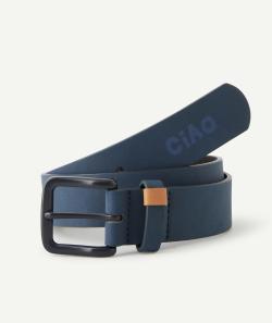 Ceinture garçon en fibres recyclées marine avec message - 60-65