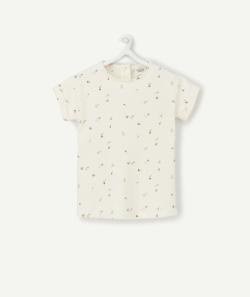 T-shirt écru bébé fille en coton biologique imprimé fruits - 9 M