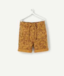 Bermuda bébé garçon ocre imprimé tropical - 3 M