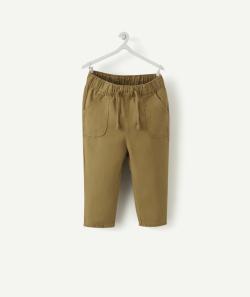 Pantalon fluide bébé garçon kaki avec poches - 9 M