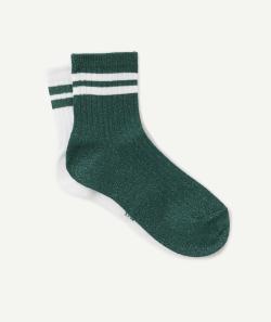 Les 2 paires chaussettes blanches et vertes brillantes - 35-38