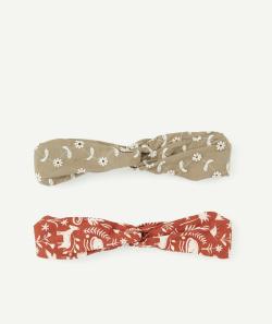 Lot de 2 bandeaux en coton imprimé égyptiens et brodé - 2-6 A