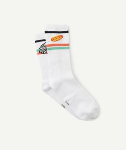Le lot de 2 paires de chaussettes blanches avec motifs - 39-42