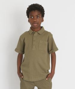 La chemise côtelée kaki en coton - 3 A