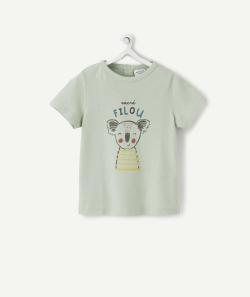 Le t-shirt vert en fibres recyclées avec flocage koala - 18 M