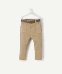 Pantalon droit beige ceinturé bébé garçon - 9 M