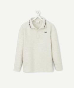 Polo gris manches longues garçon - 4 A