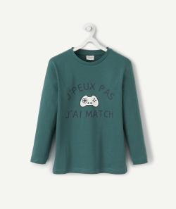 Le t-shirt vert en coton biologique avec flocage jeux vidéo - 2 A