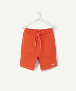 Bermuda jogging orange fluo en coton biologique garçon - 10 A