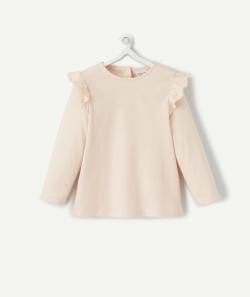 Le t-shirt rose en coton biologique avec détails volantés - 3 M
