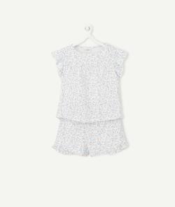 Pyjama short fille en fibres recyclées imprimé fleuri - 10 A