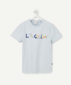 Cosmic vibes - t-shirt bleu poisson en coton bio enfant - 4-5 A