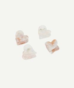 Le lot de 4 pinces crabes en forme de coeurs - TU