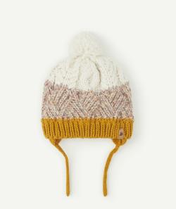 Bonnet multicolore brillant en tricot bébé fille en fibres recyclées - 12-23M