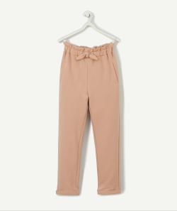 Jogging couleur pêche avec noeud et pois pailletés fille - 4 A