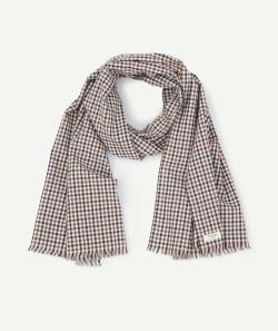 Foulard blanc à carreaux garçon - TU