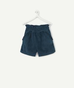 Short fille en velours côtelé bleu canard avec poches - 3 A