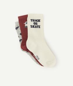 Lot de 3 paires de chaussettes garçon thème fantôme - 24-26