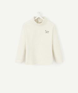 Sous pull col roulé gris chiné bébé garçon avec message - 1 M