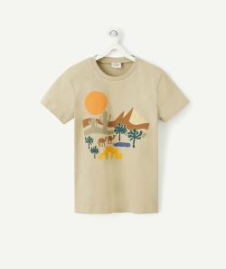 T-shirt kaki garçon en coto bio thème égyptien - 6 A