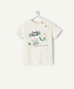 T-shirt bébé garçon écru thème plage avec patch - 9 M