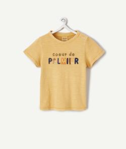 T-shirt bébé garçon en coton bio et tannage végétal orange - 12 M