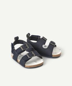 Chaussons bébé style sandales bleu marine - 6-12 M